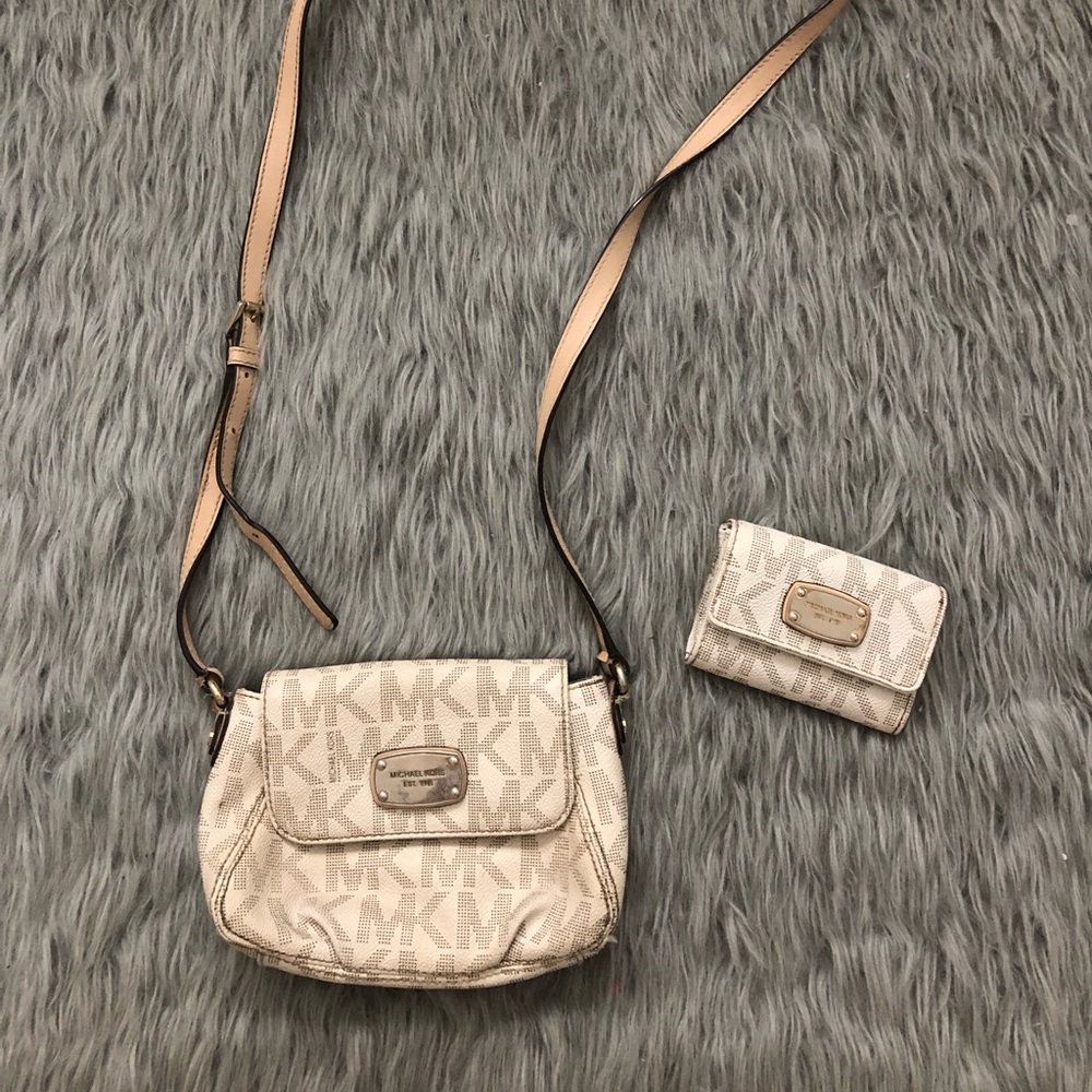 Michael Kors cross body purse and matching wallet